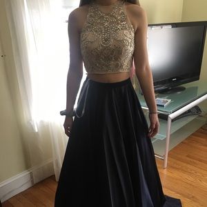 2 piece prom dress